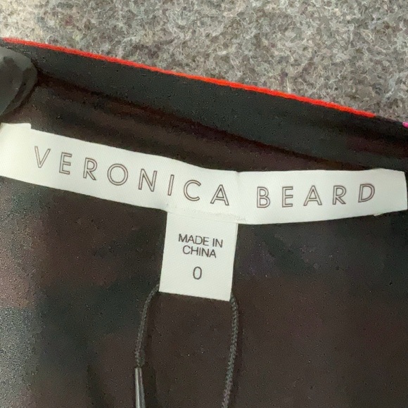 Veronica Beard Alvaro Red Floral Midi Dress ~ Sz 0 - Picture 7 of 7